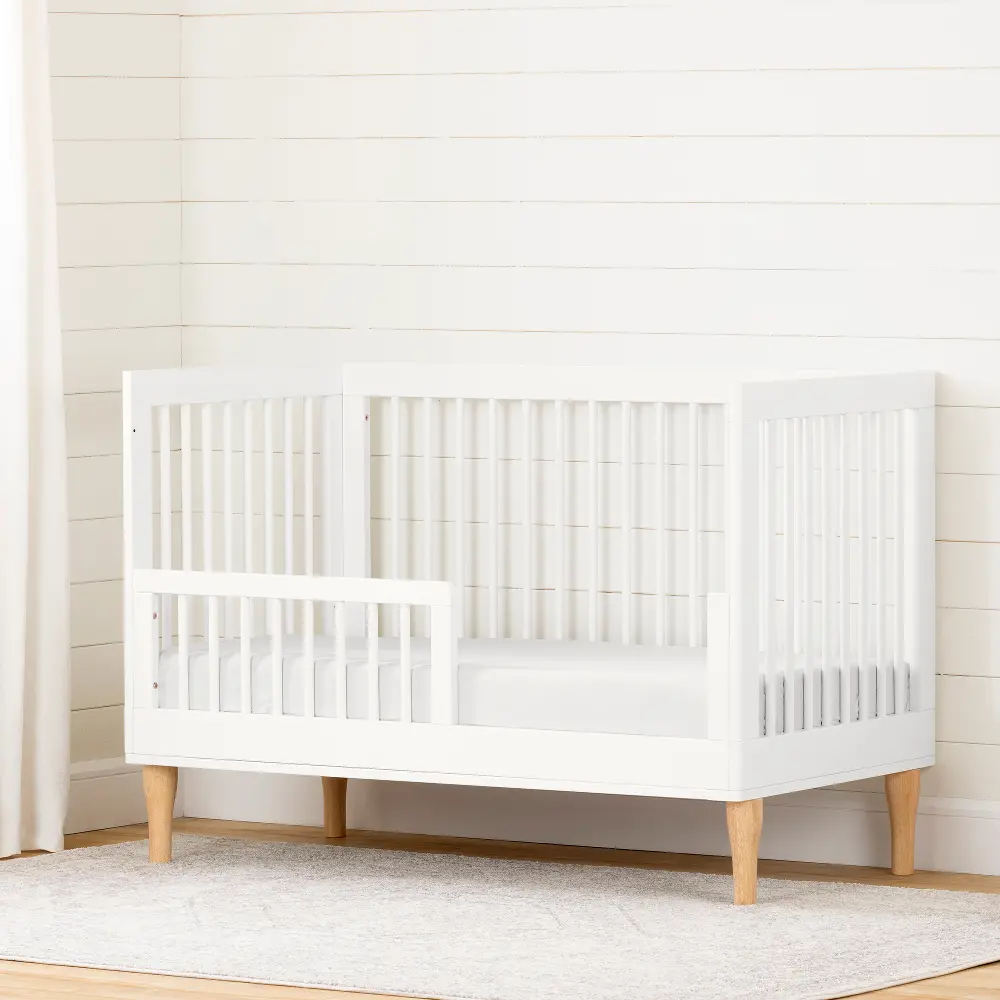 12977 Modern White Toddler Bed Rail - South Shore-1