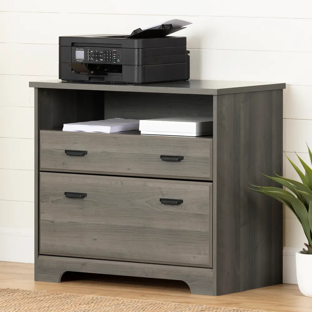 13101 Versa Gray Maple 2-Drawer File Cabinet - South Shore-1