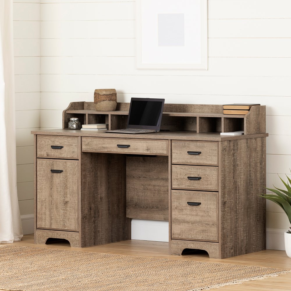 Weathered Oak Computer Desk - Versa