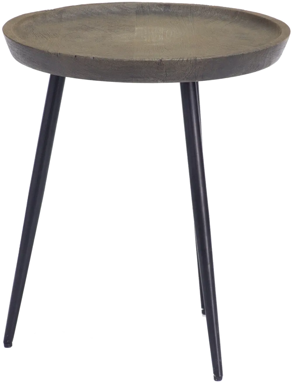 53450/MANGO-TABLE Round Mango Wood Accent Table-1
