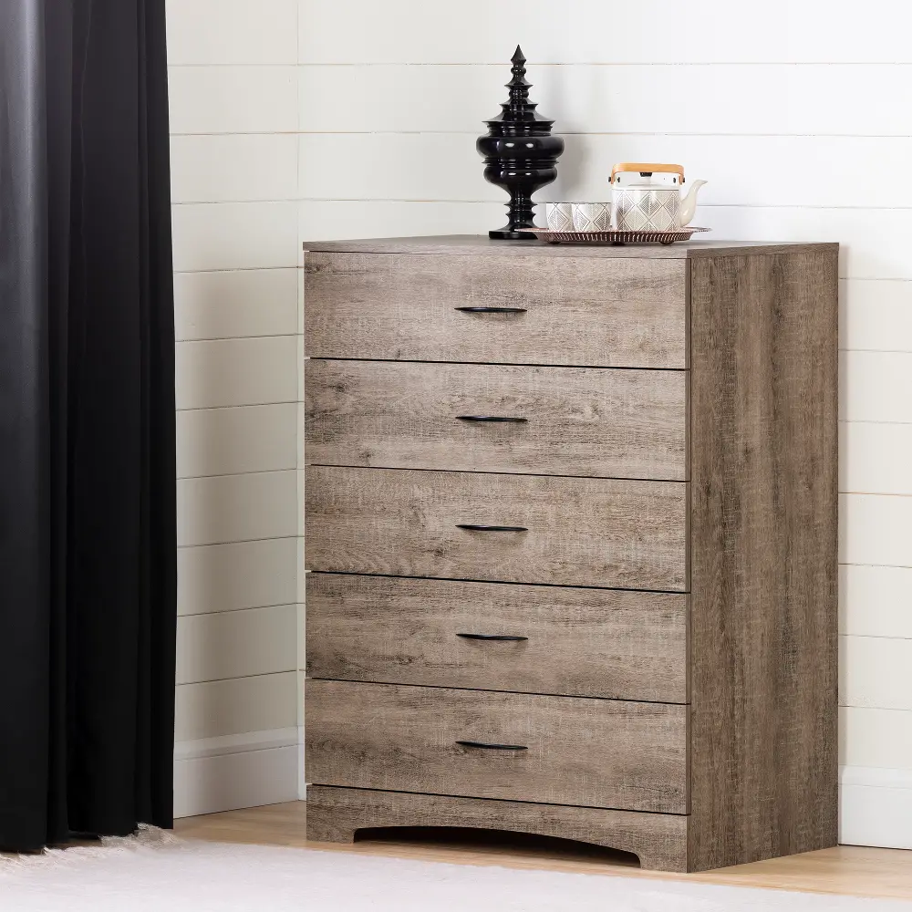 13117 Step One Weathered Oak 5-Drawer Chest - South Shore-1