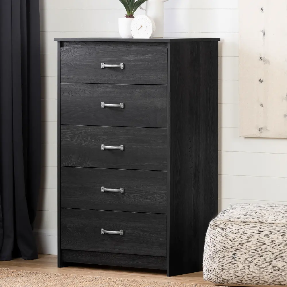 12983 Tassio Farmhouse Gray Oak Chest of Drawers - South Shore-1