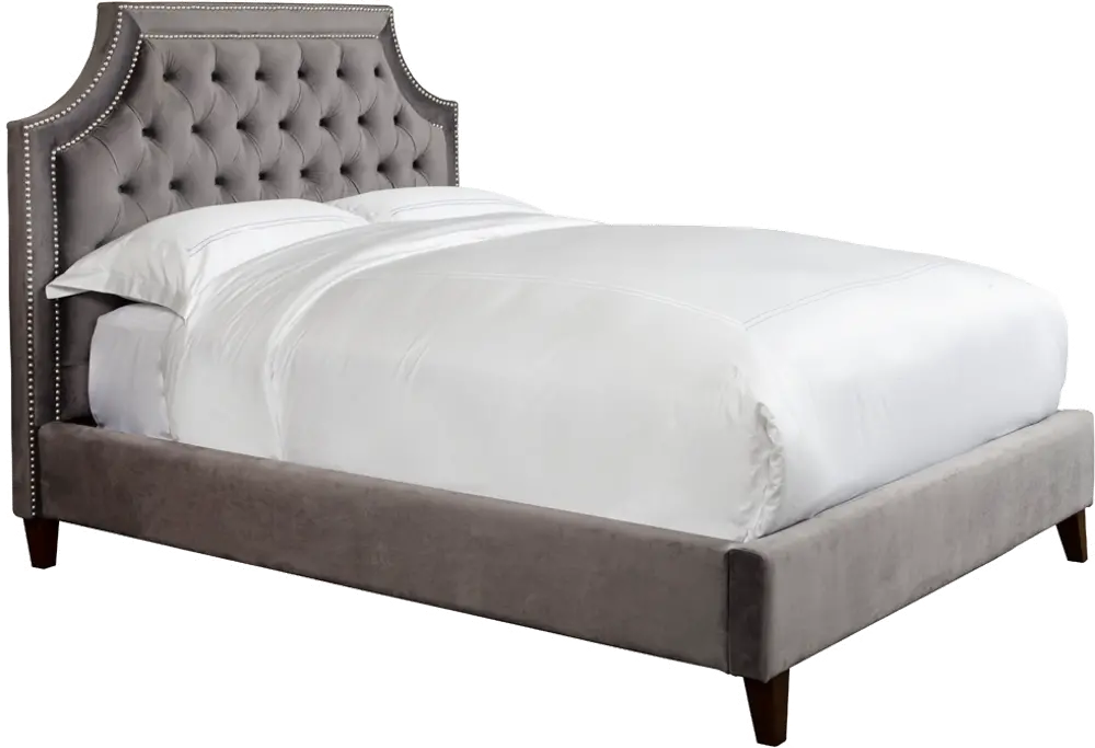 Marigold Gray Queen Upholstered Bed-1