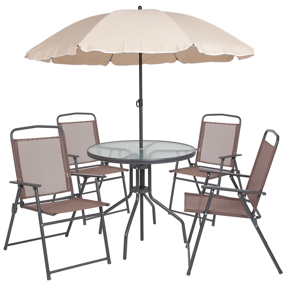 6 Piece Brown Patio Garden Set