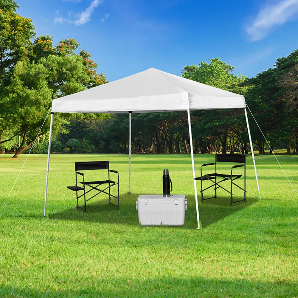 8' x 8' White Canopy Tent-1