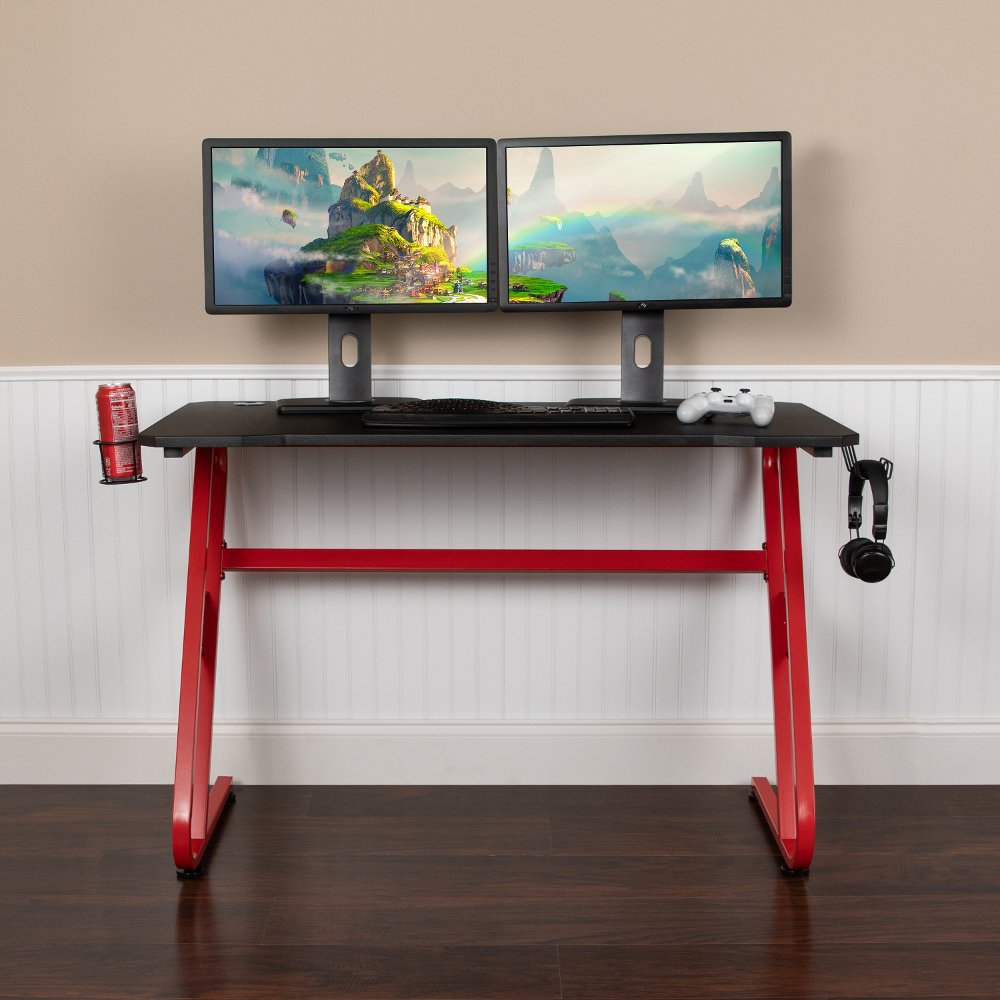 Clifford Red Ergonomic Gaming Desk