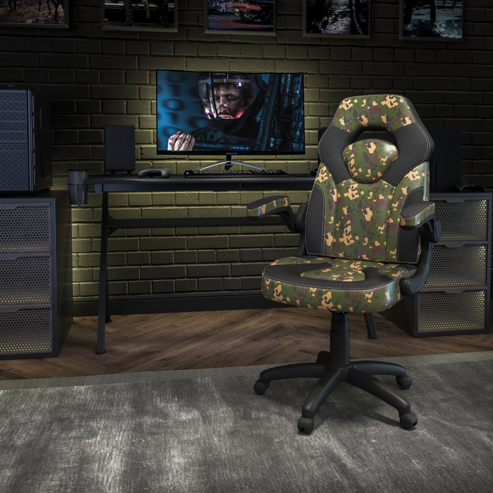 X10 Camouflage and Black Gaming Swivel Chair