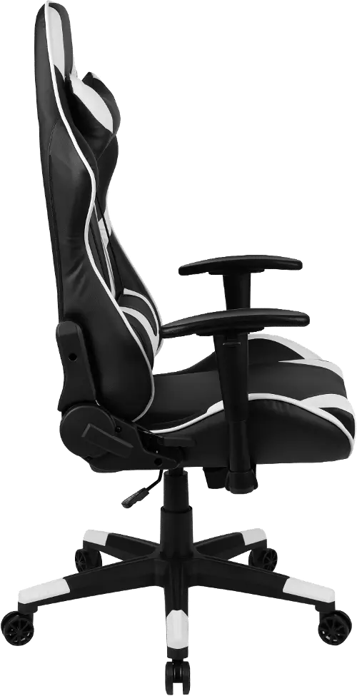 Theory White Gaming Chair With Black Trim