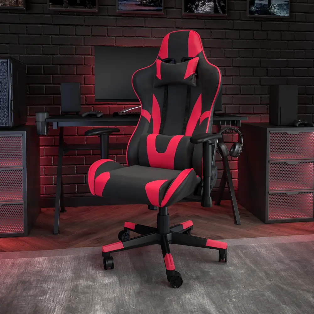 X20 Red and Black Gaming Swivel Chair-1