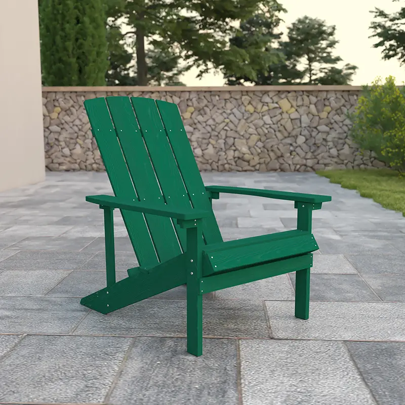 Photos - Garden Furniture Flash Furniture Adirondack Chair - Green JJ-C14501-GRN-GG 