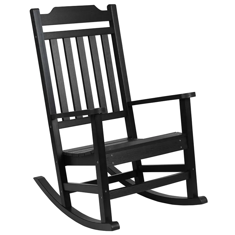 All-Weather Black Rocking Chair-1