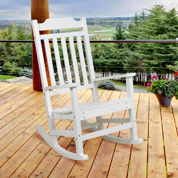 All Weather Rocking Chair White Rc, All Weather Adirondack Rocking Chairs