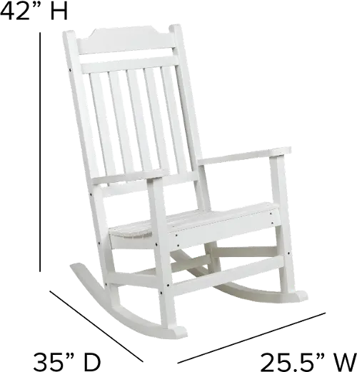 All Weather Rocking Chair White RC Willey