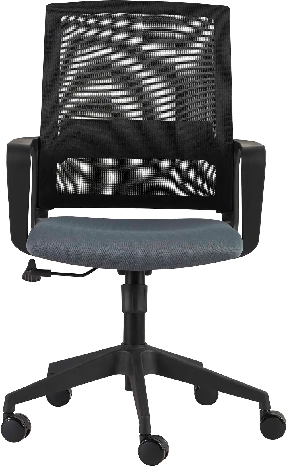 Gray Office Chair with Black Base - Livia-1