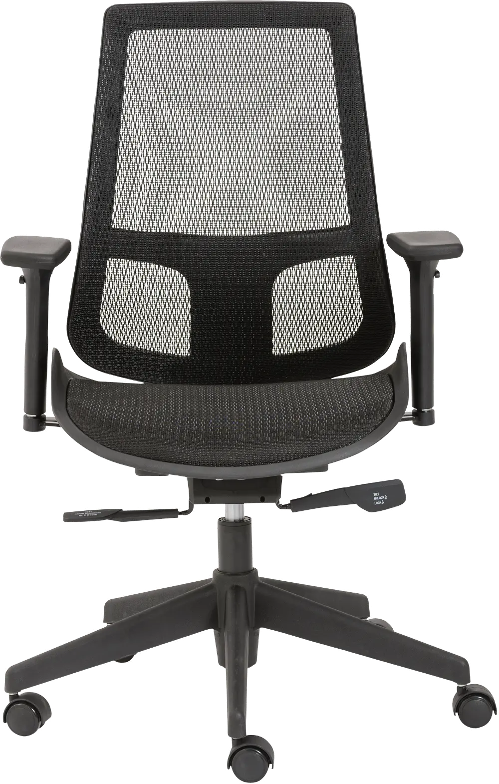 Black Office Chair with Black Base - Vahn-1