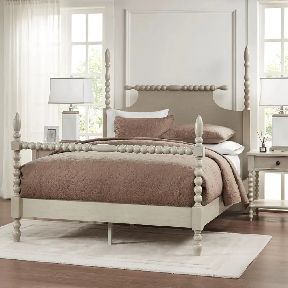 Beckett Antique Cream Queen Bed-1