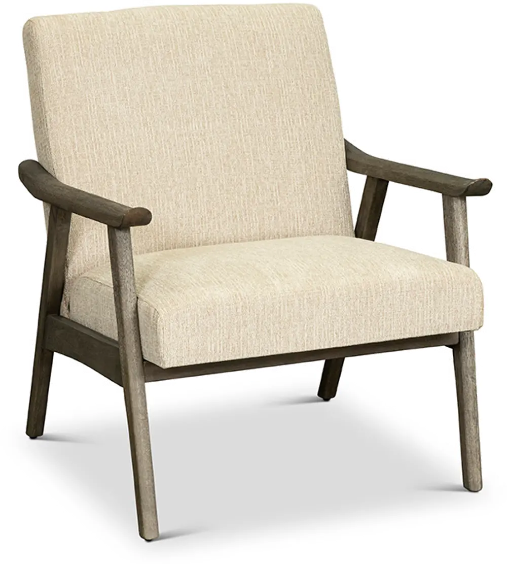 Mid Century Modern Linen Accent Chair - Oscar-1