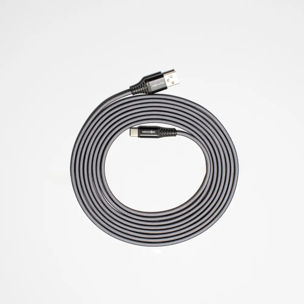 Basan 10 Foot Type C to USB Charging Cable - Black-1
