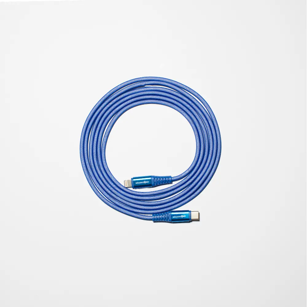 Basan 6 Foot Apple Lightning to Type C Charging Cable - Blue-1
