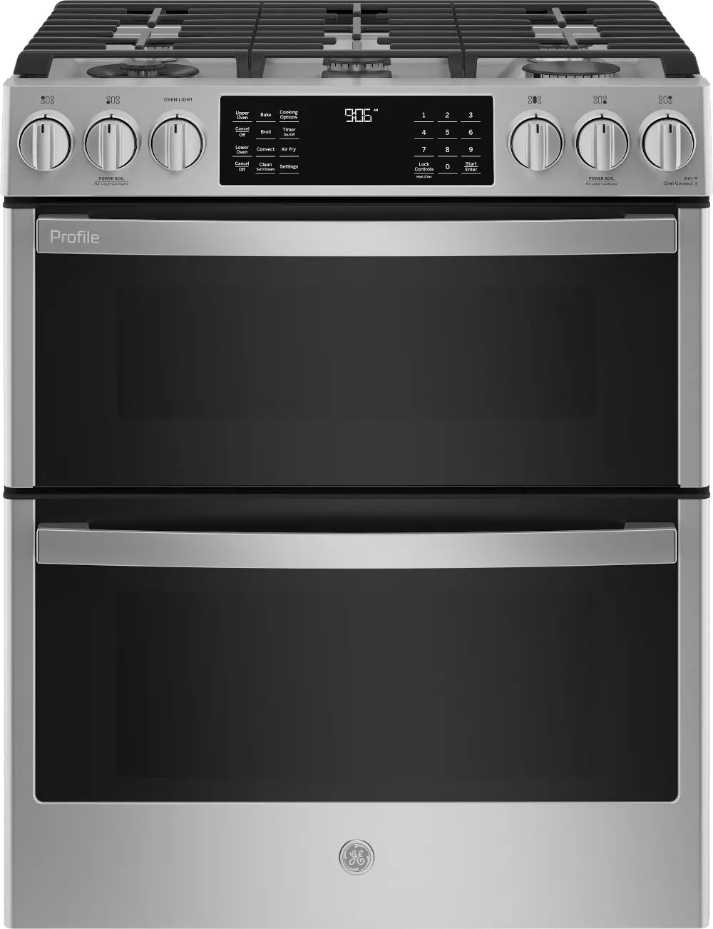 PGS960YPFS GE Profile 6.7 cu ft Double Oven Gas Range - Stainless Steel-1