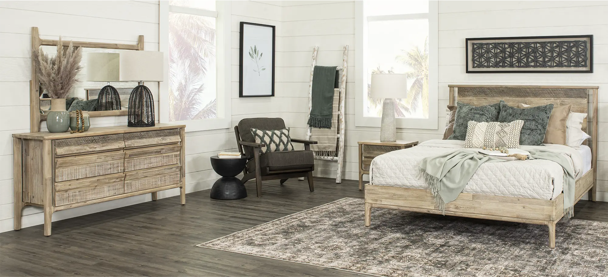 Ellis Light Sand 4 Piece Queen Bedroom Set