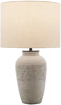 Cement Outdoor Cordless Table Lamp with Rechargeable Bulb