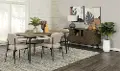 Testa Brown 5 Piece Dining Room Set with Taupe Chairs