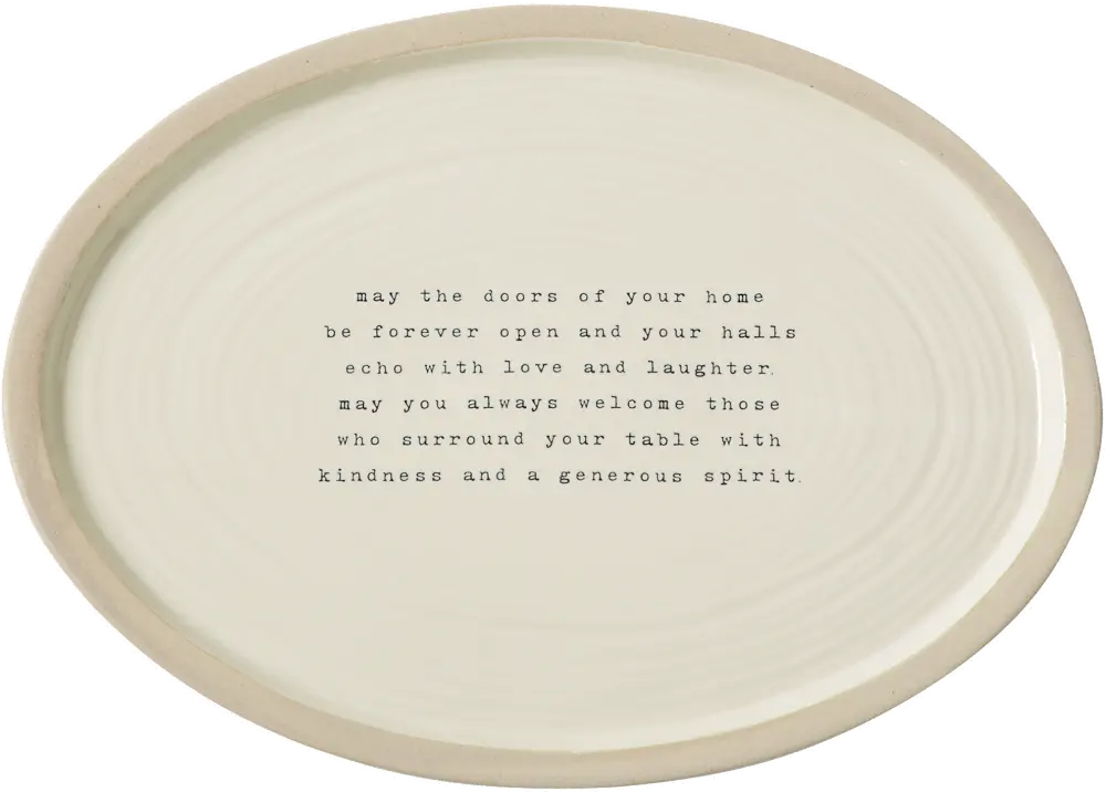 May The Doors Of Your Home White Serving Platter-1