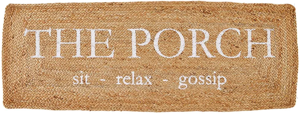 Jute Porch Door Mat with Printed Sentiment-1