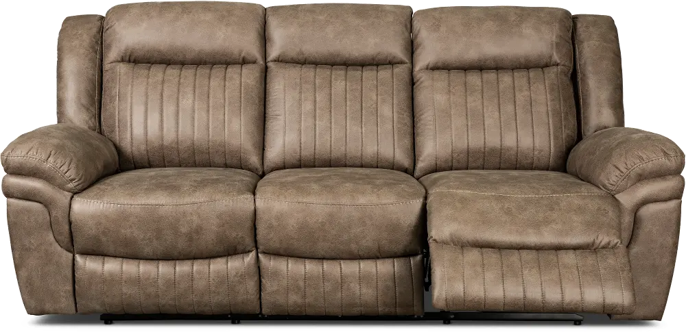 Tumbleweed Light Brown Dual Reclining Sofa-1