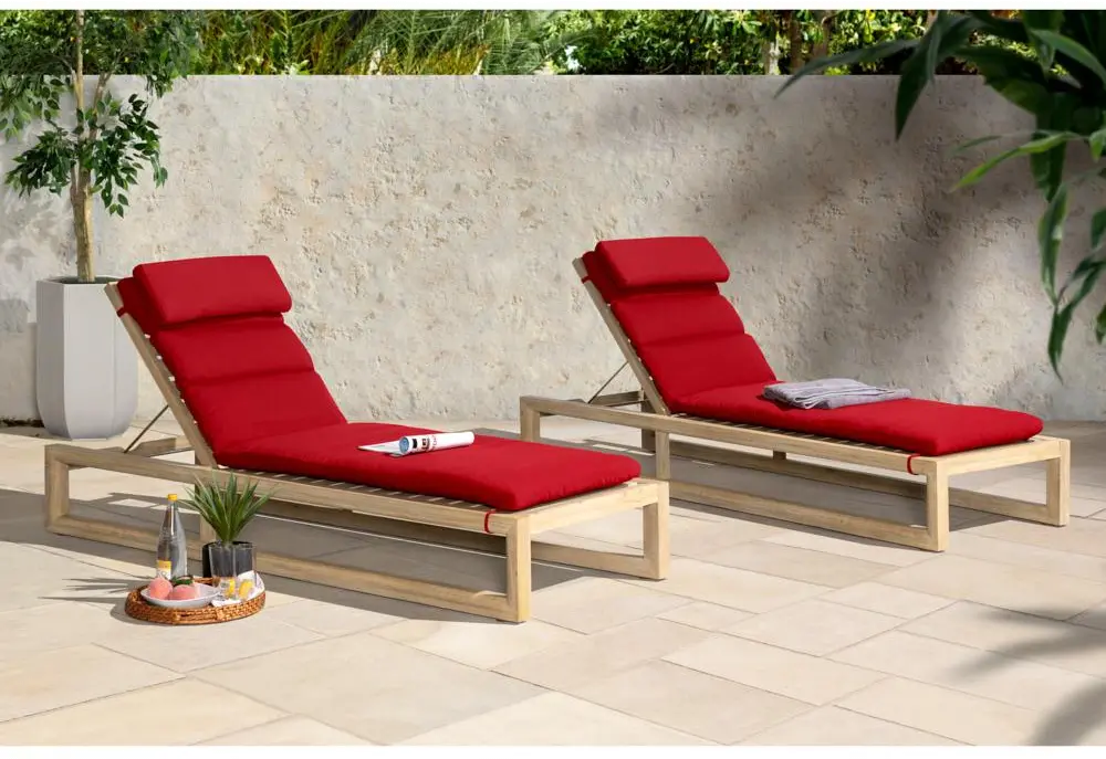 Sunset Red Chaise Lounges - Benson-1