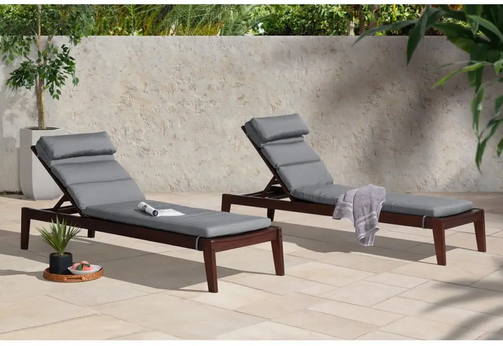 Charcoal Gray Chaise Lounges - Vaughn-1