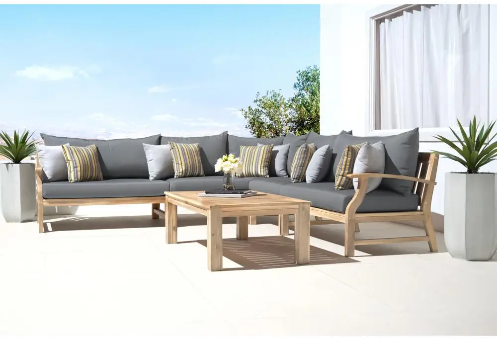 6 Piece Patio Sectional Set with Coffee Table - Kooper-1