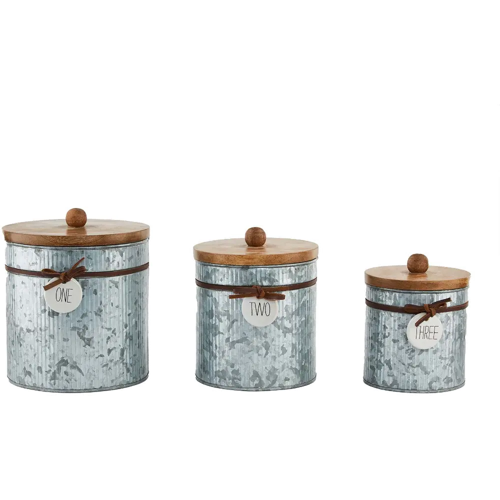 5 Inch Silver Tin Canister with Lid-1