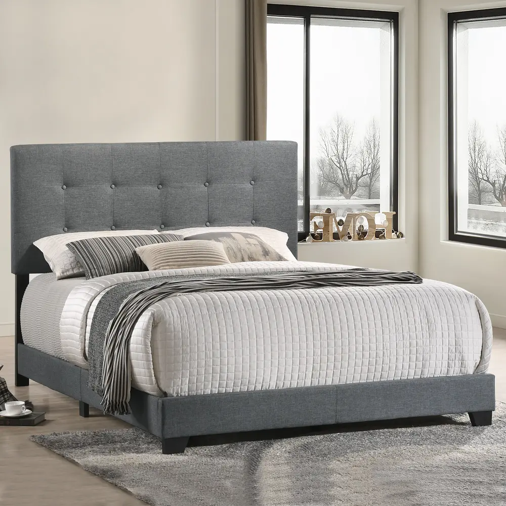 Addyson Gray Queen Upholstered Bed-1