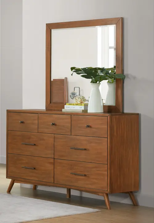 Robin Mid-Century Modern Brown Dresser
