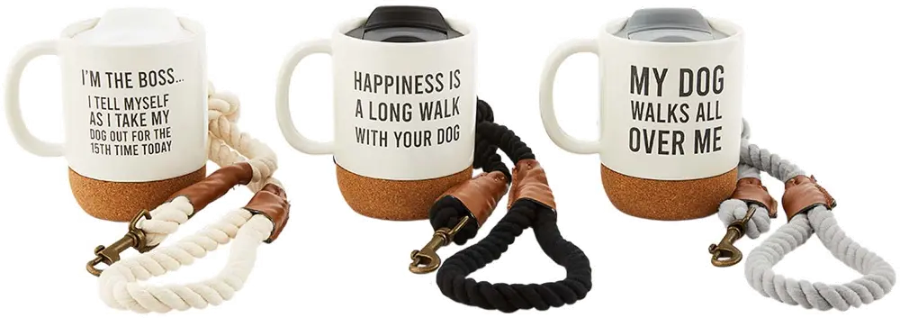 Assorted Dog Mug and Leash Set-1