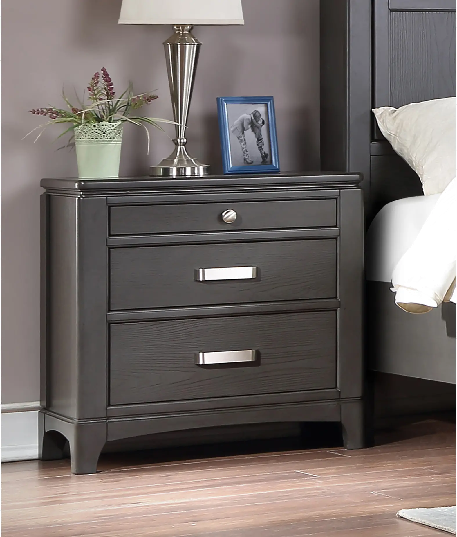 Cadence Gray Nightstand