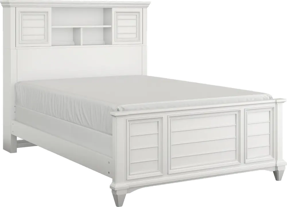 Harbor Hut White Full Bookcase Bed with Trundle-1