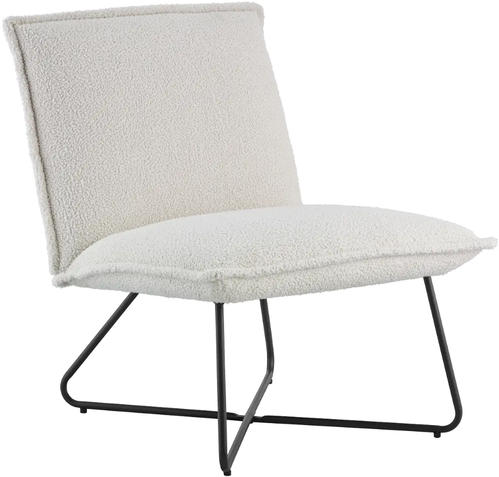 Kenny Natural Off White Armless Accent Chair-1