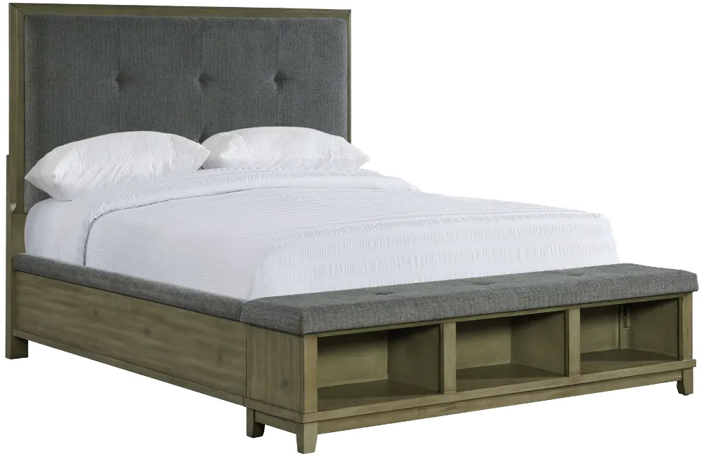 Jubilee Light Brown and Gray Queen Storage Bed-1