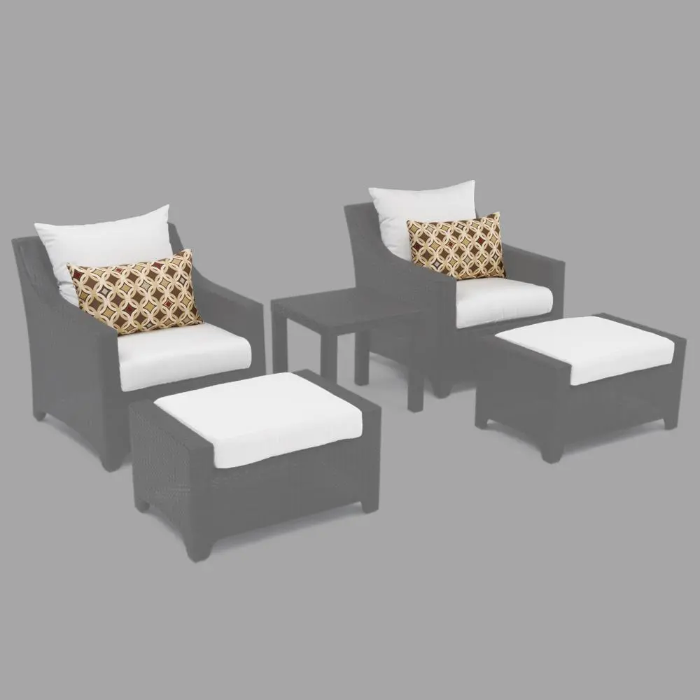 5 Piece Patio Cushion Cover Replacement Set - Moroccan Cream-1