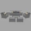 8 Piece Patio Cushion Replacement Set - Charcoal Gray