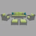 8 Piece Patio Cushion Replacement Set - Ginkgo Green