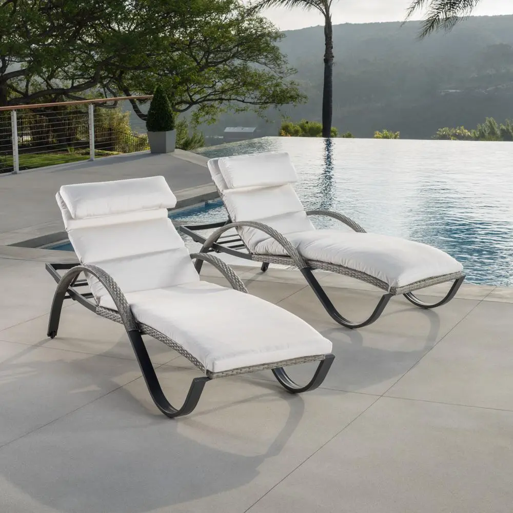 Cannes Cream Chaise Lounge Set-1