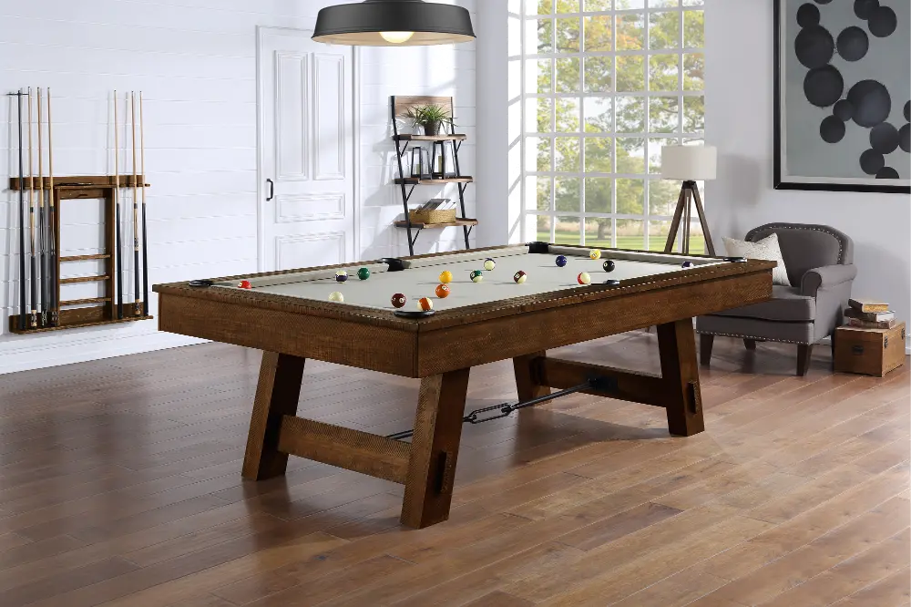 Reclaimed Brown and Camel Pool Table - Telluride-1