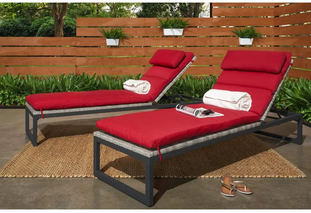 Sunset Red Chaise Lounges - Milo-1