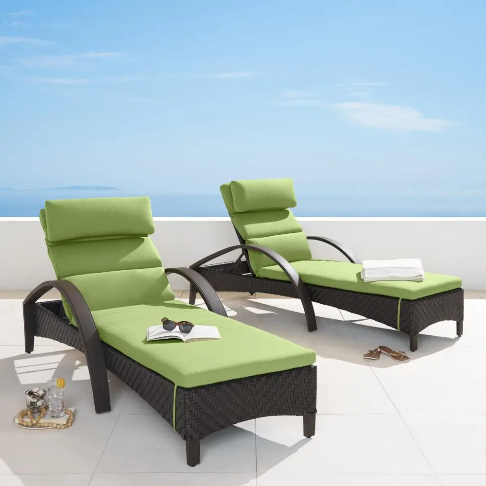 Barcelo Green Patio Chaise Loungers-1