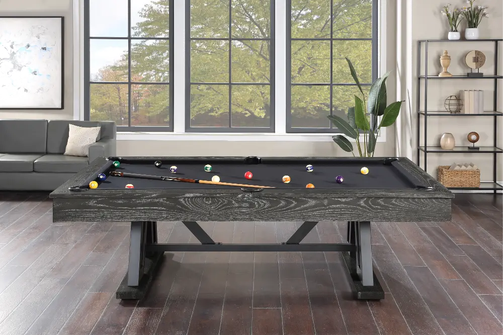 Glacier Gray Pool Table - Shelton-1