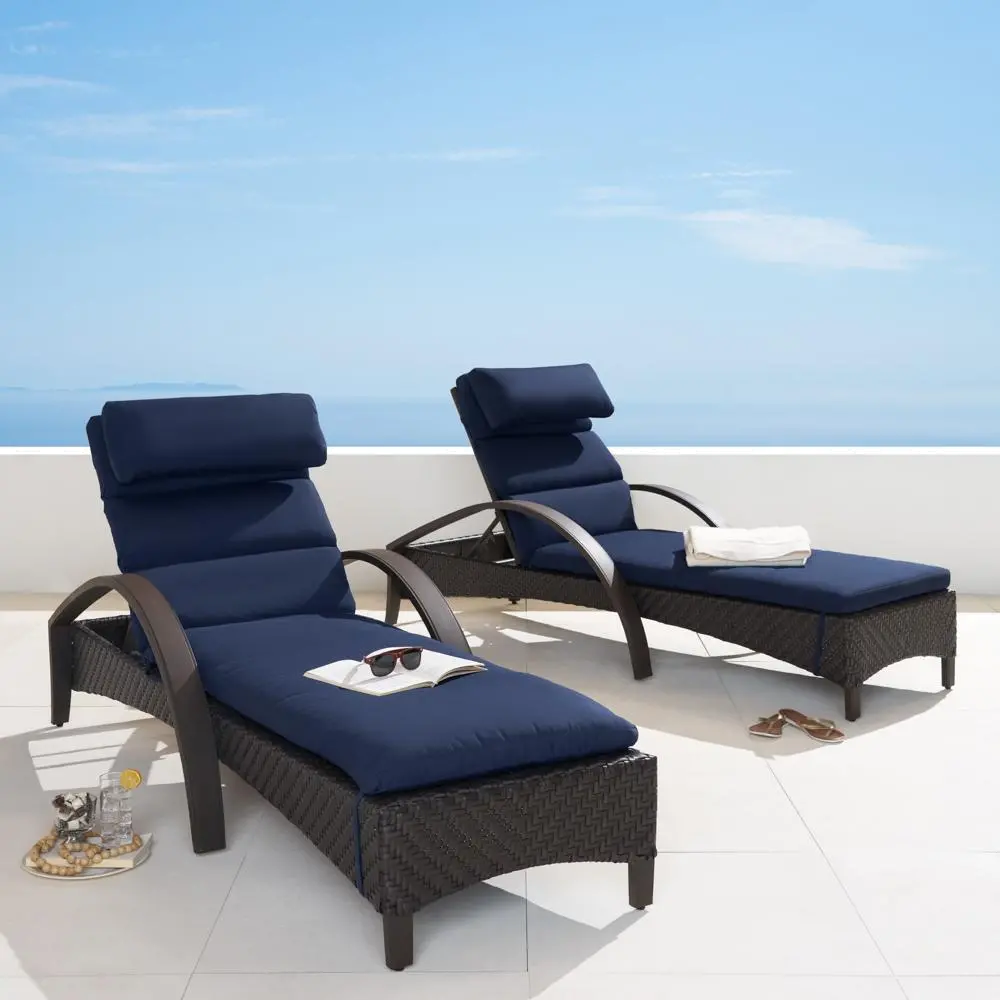 Barcelo Navy Patio Chaise Loungers-1